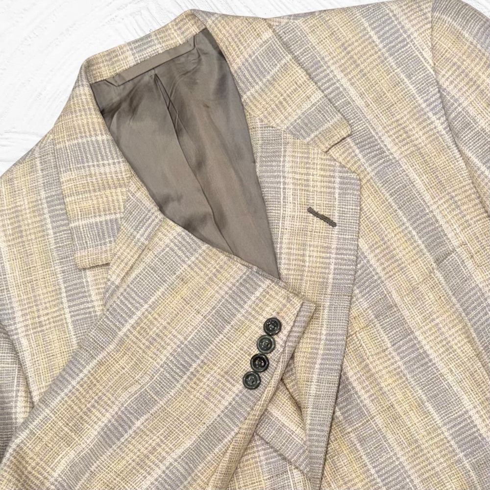 Oxxford Clothes Onwentsia Sport Coat 42R Partial Lined Soft Wool Silk/Linen(?)